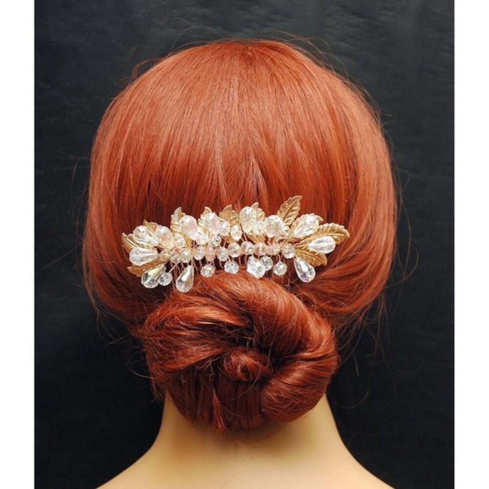 Hair Comb Bridal Wedding Rosegold